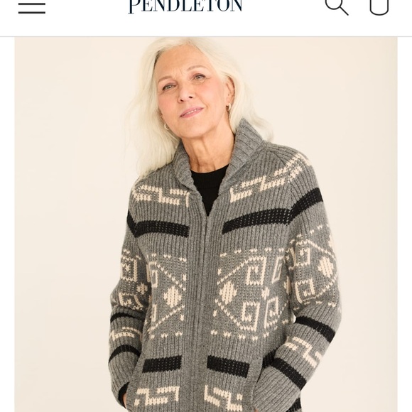 Pendleton Gray Patterned Sweater - Picture 6 of 6